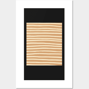 Brown Teraccotta Abstract Mudcloth Lines Pattern Posters and Art